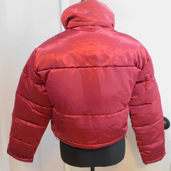7 For All Mankind Women's Lined Puffer Jacket Coat Red  Small New - Picture 3 of 11